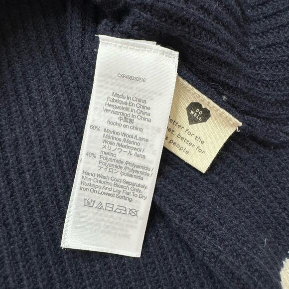 MADEWELL Glenbrook Half-Zip Pullover Sweater in Colorblock Size XXS Ribbed Wool - Picture 7 of 10